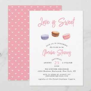 Love Is Sweet (Macarron) Invitación a la Fiesta