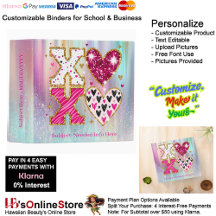 Love & kisses Colorful Sparkle Glitter Organize