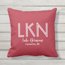 LOVE LAKE LIFE personalizado Cojín decorativo nomb