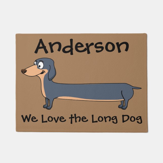 Love Long Dog - Dachshund (2) Alfombra de 18" x 24 (Anverso)