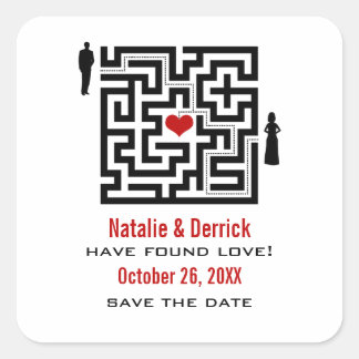 Love Maze Save the Date Pegatinas