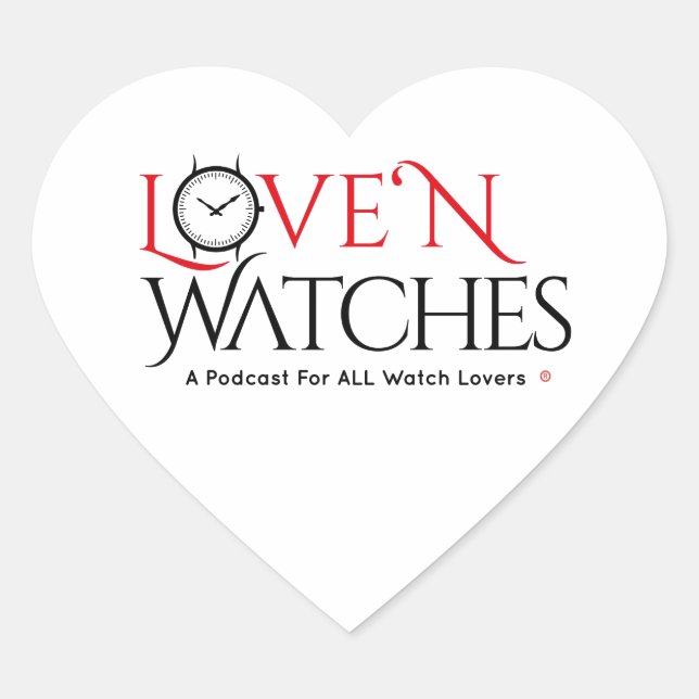 Love ‘N Watches Hearts Pegatinas (Anverso)