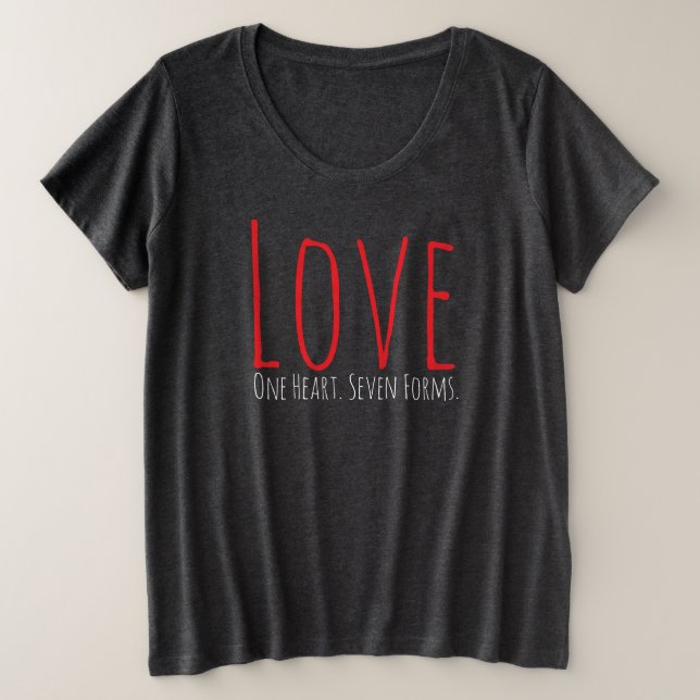 Love - One Heart. Seven Forms T-Shirt (Anverso del diseño)