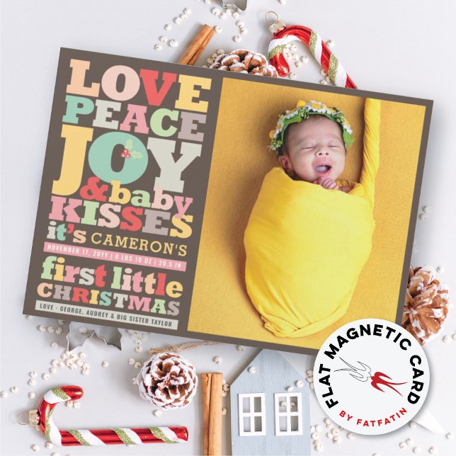 Love Peace Joy Baby Girl Primera tarjeta de fotos  (Subido por el creador)