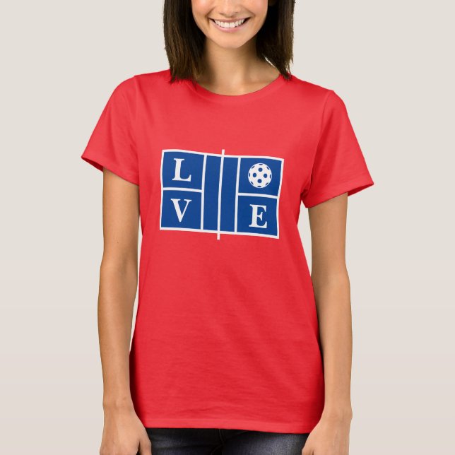 LOVE Pickleball camiseta deportiva para mujeres (Anverso)