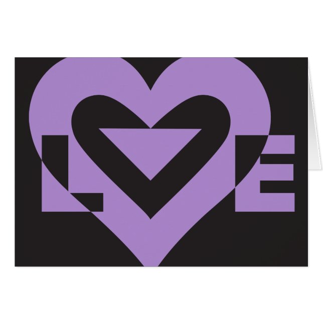 Love Purple on Black (Anverso (Horizontal))