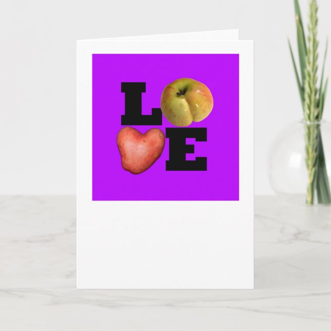 LOVE Purple Valentine tarjeta de felicitación (Anverso)