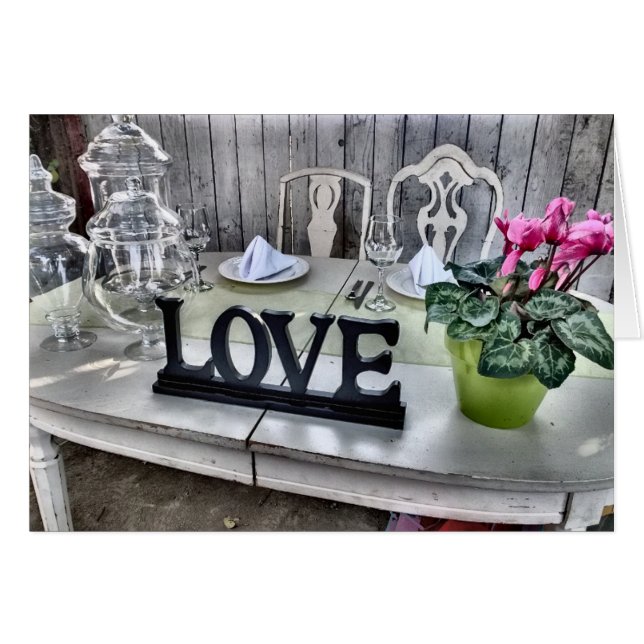LOVE - Recepción de bodas al aire libre Shabby Chi (Anverso (Horizontal))