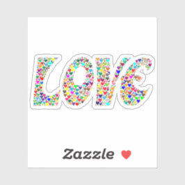 LOVE Retro Personalizado multicolor Pegatina de co