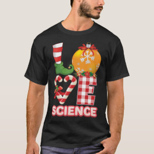 Love Science Santa Elf Ugly Sweater Teachic Christ