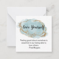 *~ Love Self Fred Rodgers Cita tarjeta de nota AP6