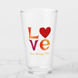 LOVE Square Lettering Ombre rojo y amarillo