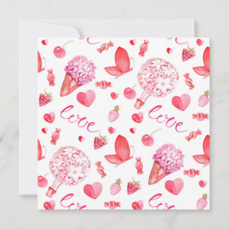 Love Square Notecard para nota de amor manuscrita