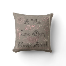 Love Story verdadero nunca termina la almohada