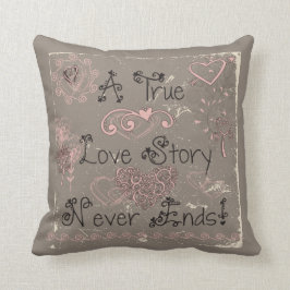 Love Story verdadero nunca termina la almohada