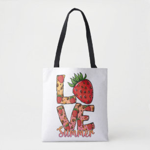 Love Summer Strawberry Tote Bag   Hola Bolsa de ve