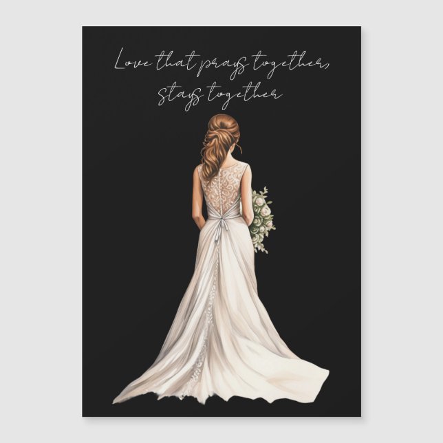 Love that Prays Together Wedding Greeting Card (Anverso)