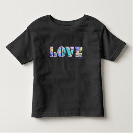 LOVE Unique 3D Modern Graphic, camiseta Guay Black