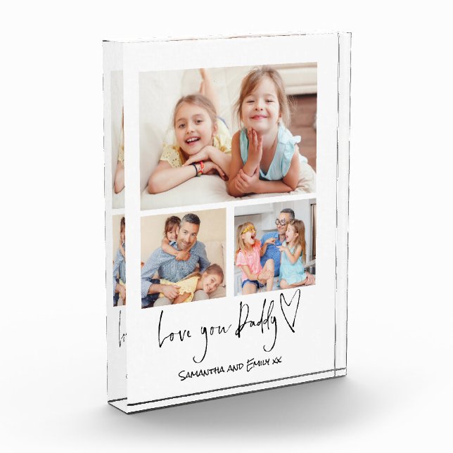 Love You Daddy 3 Fotos Nombre de script informal (Izquierda)