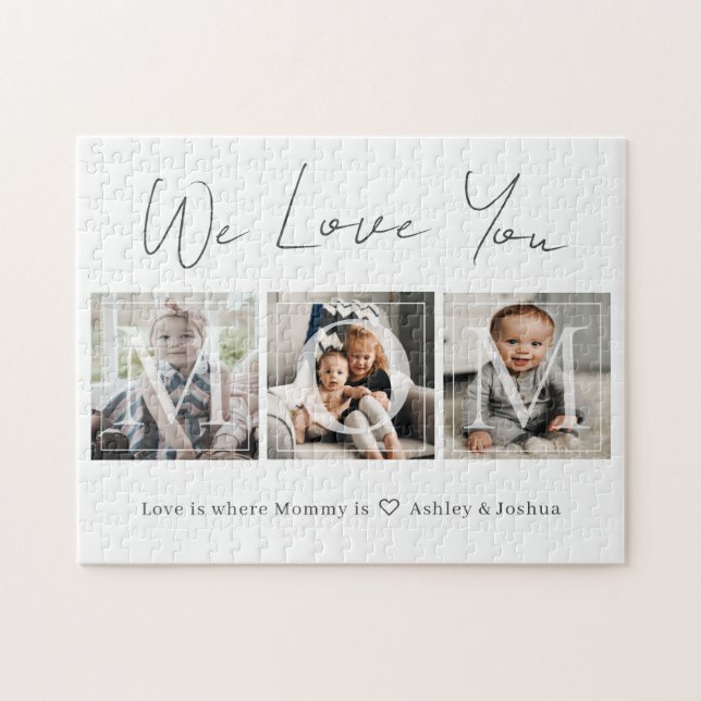 Love You Mom Photo Jigsaw Puzzle (Horizontal)