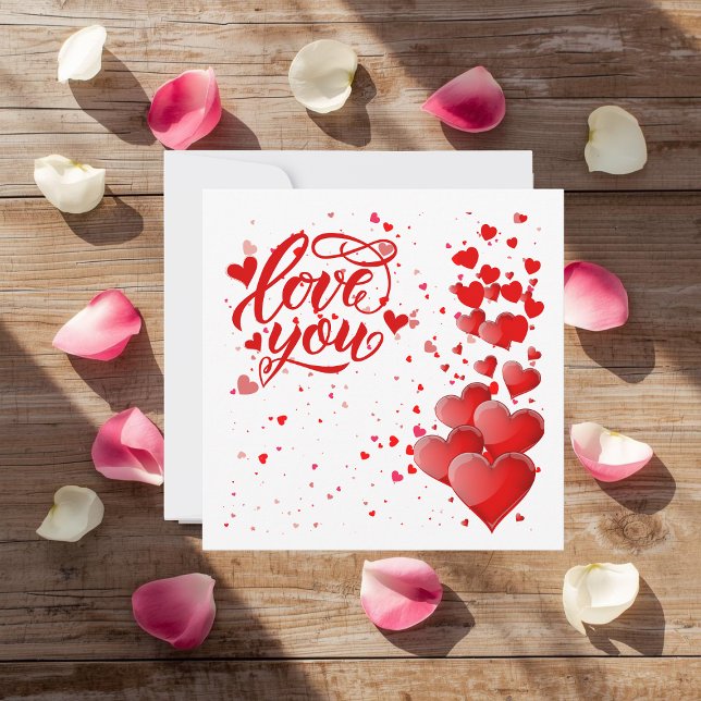 Love You Personalized Flat Card (Subido por el creador)