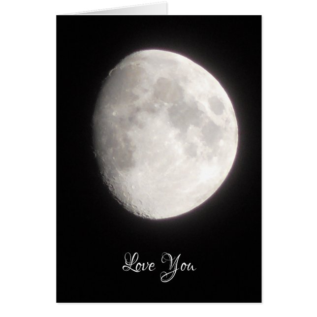 Love you to the Moon and Back Card (Frente)