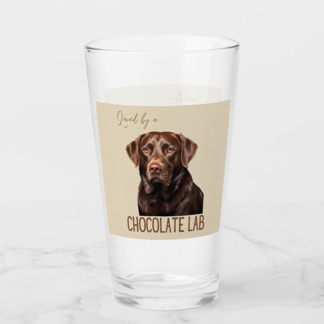 Loved By A Chocolate Lab Labrador Dog Lover  (Anverso)