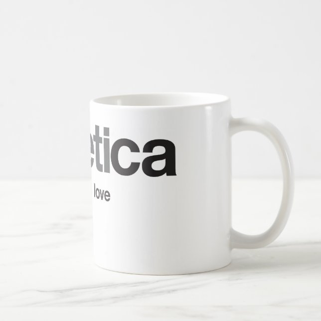 LoveHelvetica Bastardised la taza (Derecha)