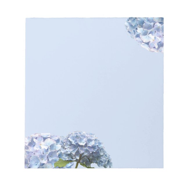 Lovely Blue Hydrangeas Bloc de Notas (Frente)