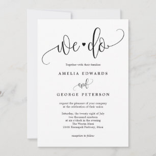 Lovely Calligraphy EDITABLE COLOR Invitación LCC