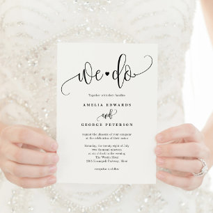 Lovely Calligraphy EDITABLE COLOR Invitación LCC