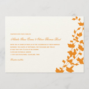 Lovely deja la invitación a la boda - Naranja