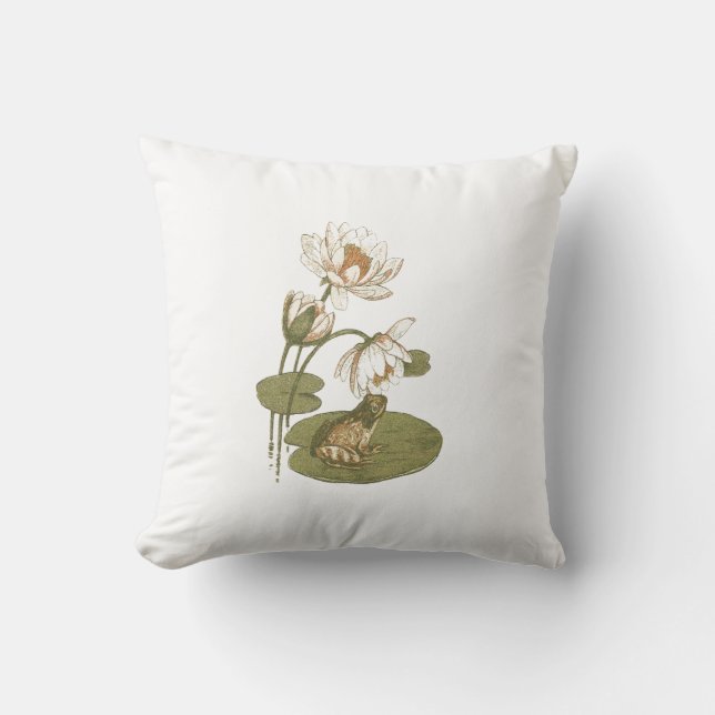 Lover De Rana En Las Almohadas De Seersucker Ameri (Anverso)
