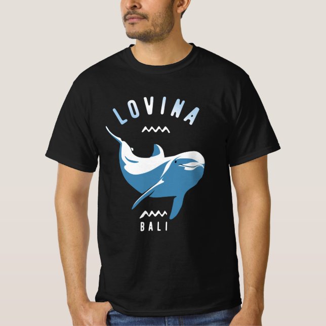 Lovina Bali - Natación Con Camiseta De Delfines (Anverso)