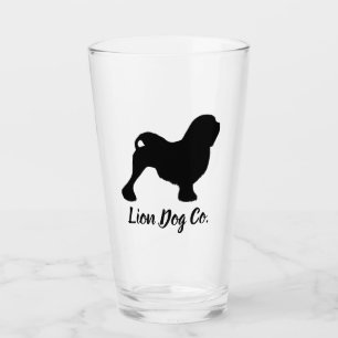 Lowchen Dog Silhouette Personalizado Vidrio de Beb