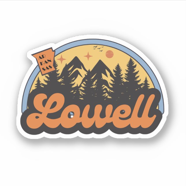 Lowell, Pegatina de Arkansas (Anverso)