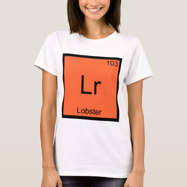 Lr - Camiseta divertida del símbolo del elemento q (Anverso)