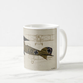 Lt de Albatros. Taza de café de Von Hipple WWI