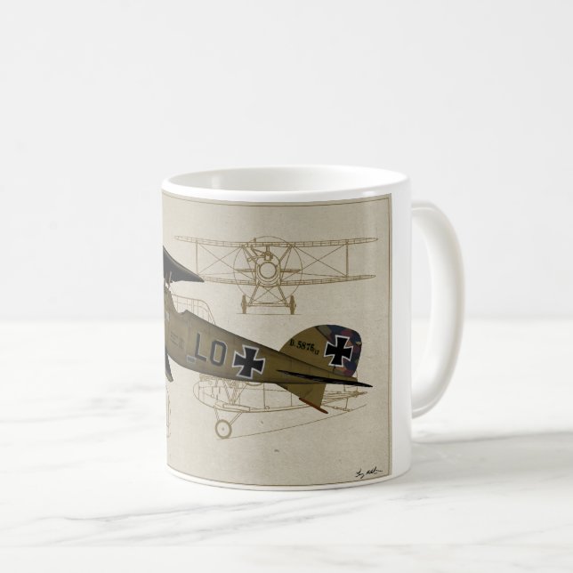 Lt de Albatros. Taza de café de Von Hipple WWI (Anverso derecho)