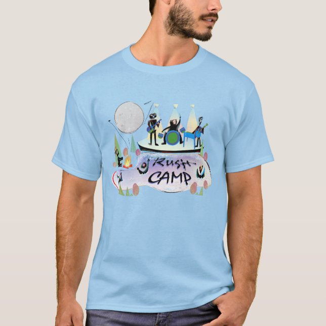 ¡Lt vivo Blue RushCamp de la camiseta básica de (Anverso)