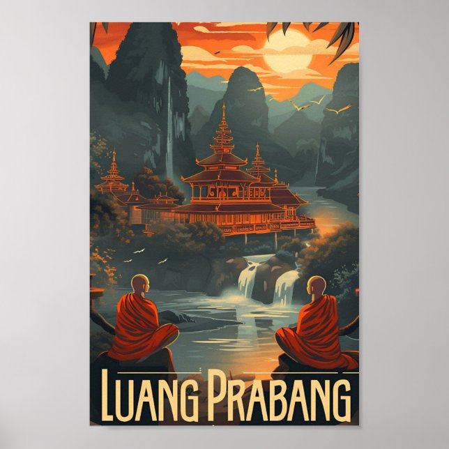 Luang Prabang Laos Ilustracion de Viajes de Arte V (Frente)