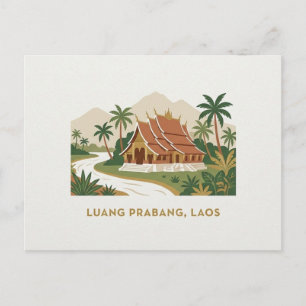 Luang Prabang Laos Tarjeta Postal de Viaje Minimal