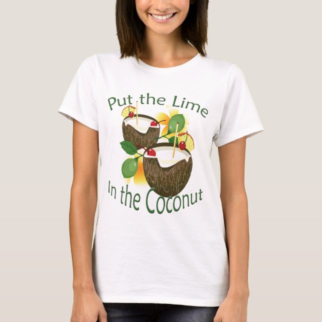 Luau Coconut Bebe Lime Fiesta Graciosa Camiseta pa (Anverso)