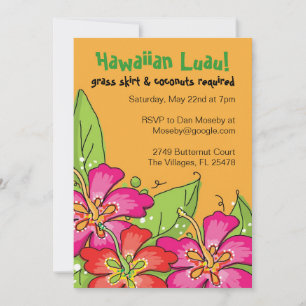 ¡Luau hawaiano! Invitaciones