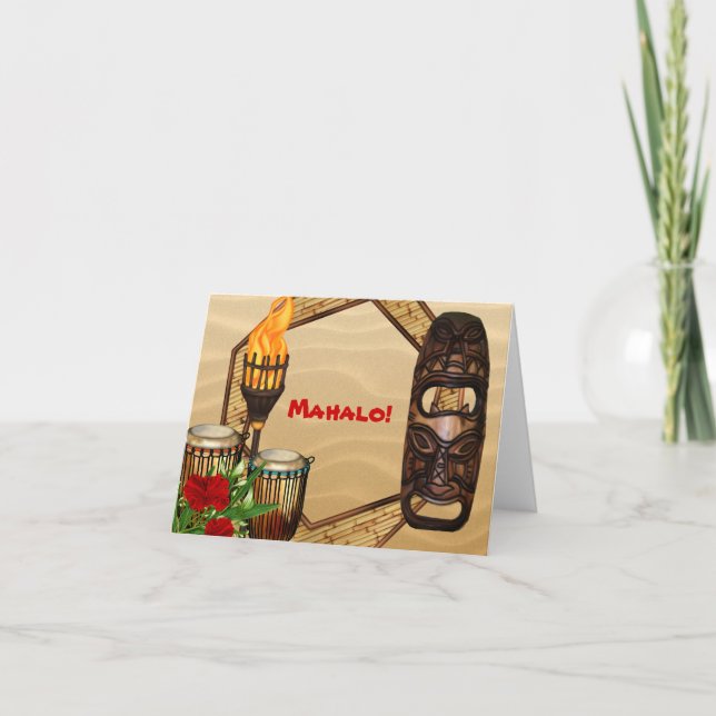 Luau hawaiano le agradece las tarjetas (Anverso)