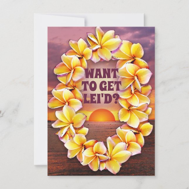 Luau hawaiano (personalizable de texto) (Anverso)