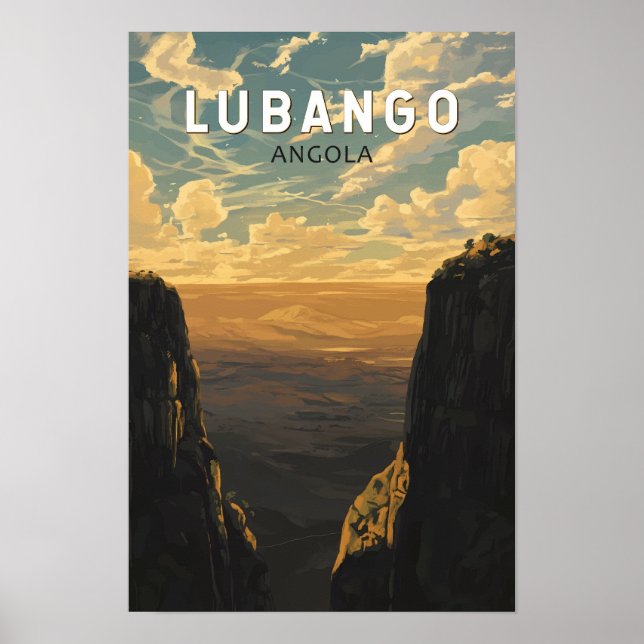 Lubango Angola Viajes Arte Vintage (Frente)