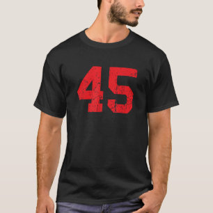 Luc Vintage rojo angustiado de la camiseta 45 Spor