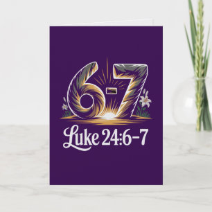 Lucas 24 6-7 Tarjeta de Pascua Él Resucitó Escritu