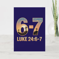 Lucas 24 6-7 Tarjeta de Pascua Salvador Resucitado